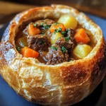 Beef Stew in Bread Bowls