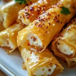 Feta Rolls with Chili Honey