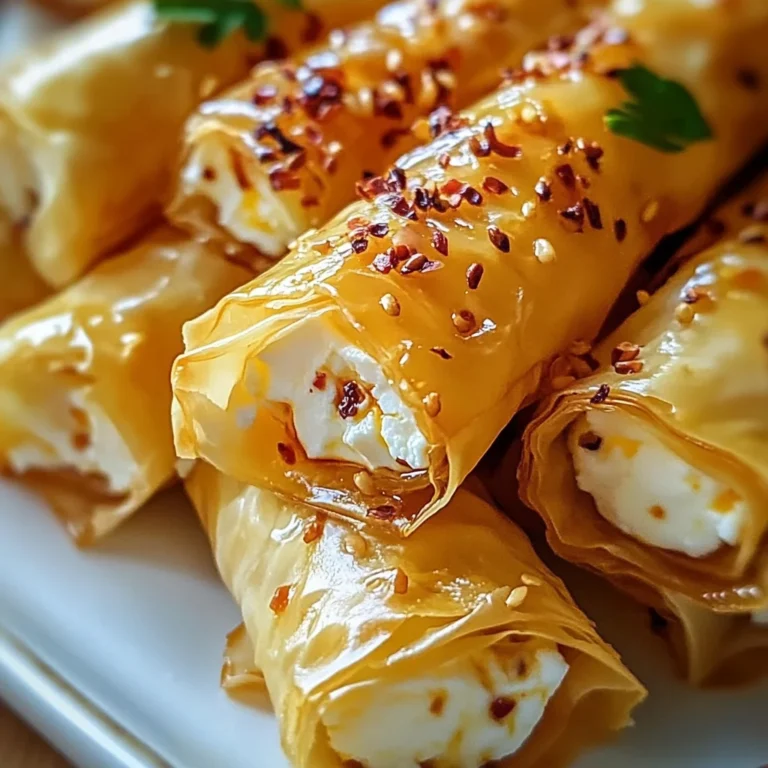 Feta Rolls with Chili Honey